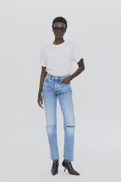 ANINE BING Bruno Jean - Destructed Antique Blue - On model video