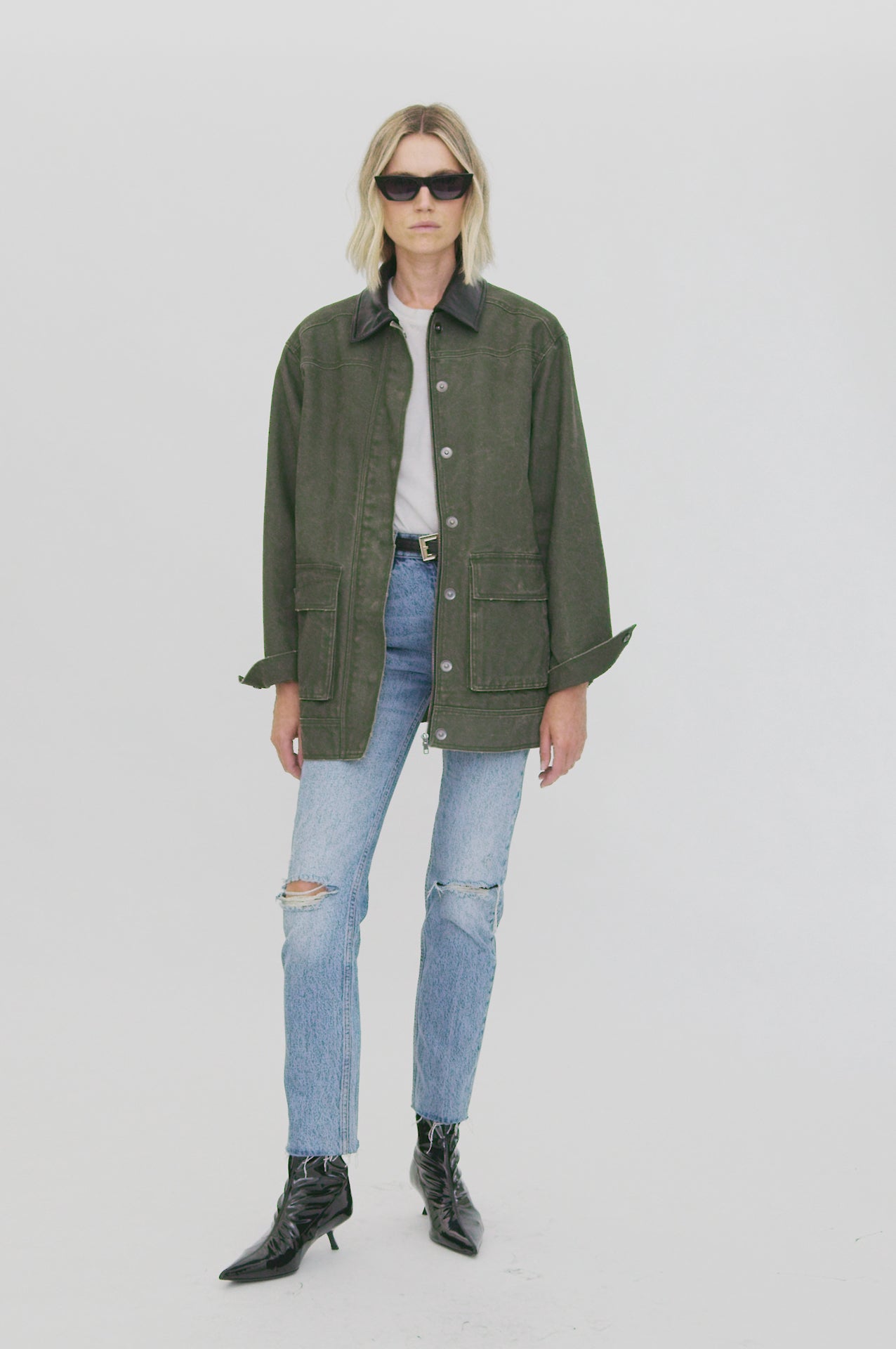 ANINE BING Sean Jacket - Army Green - On Model Video 