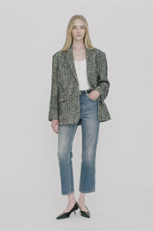 ANINE BING Quinn Blazer - Salt And Pepper