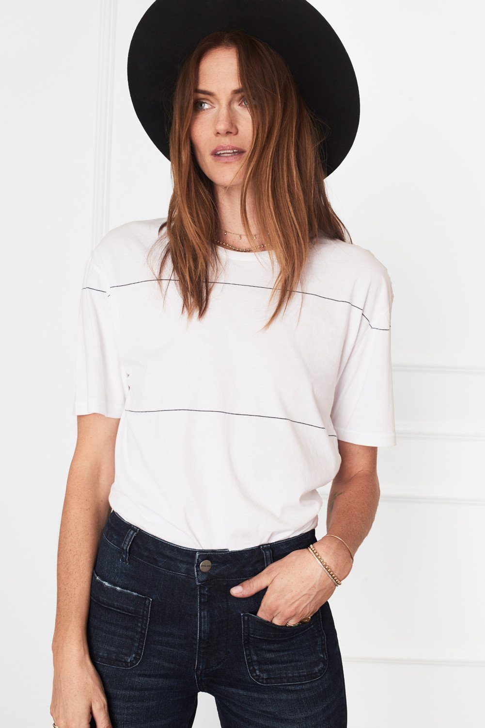 ANINE BING Striped T-shirt