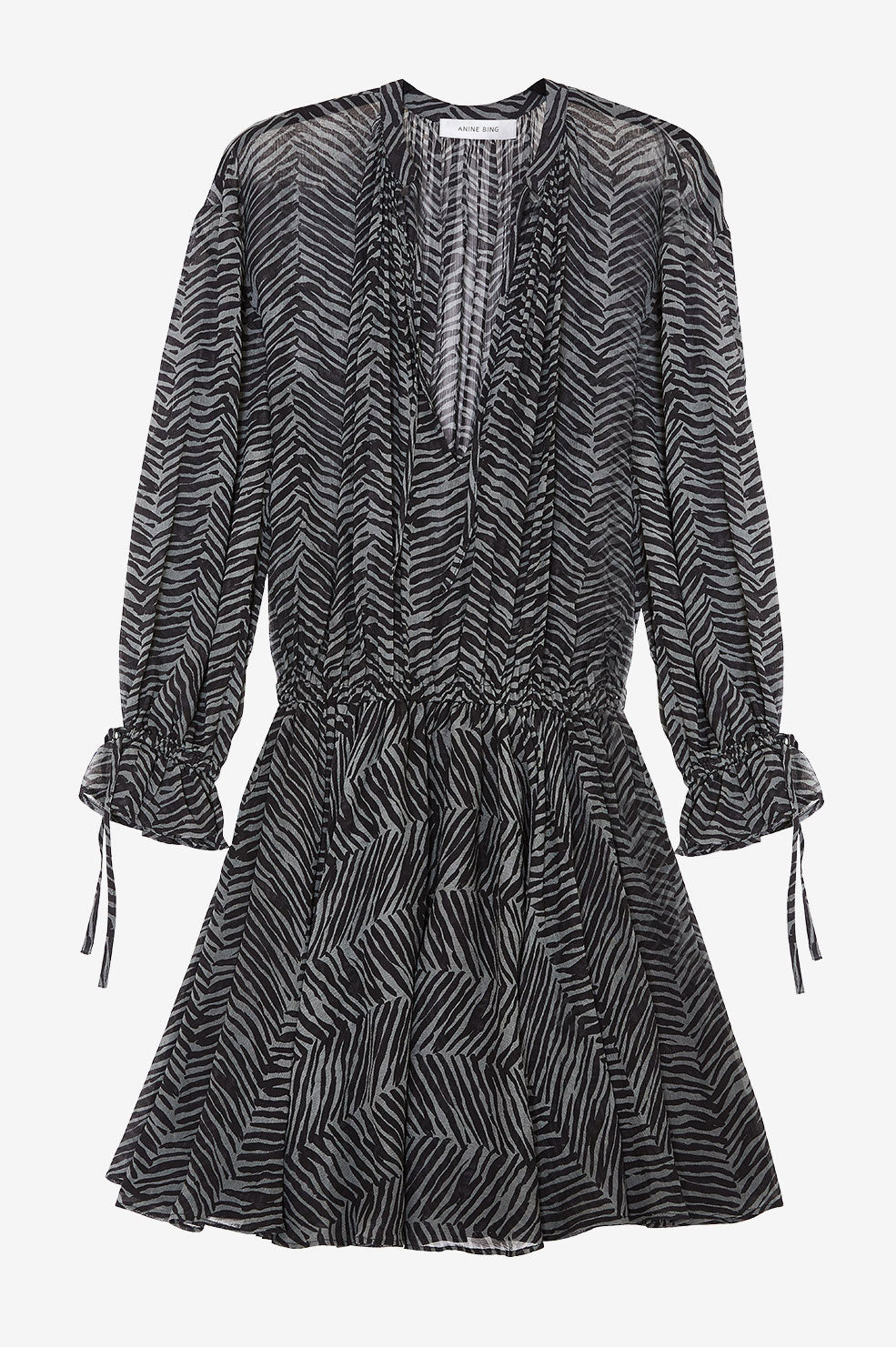 Elliana Dress - Willow Green Zebra View 6