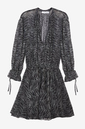 ANINE BING Elliana Dress - Willow Green Zebra