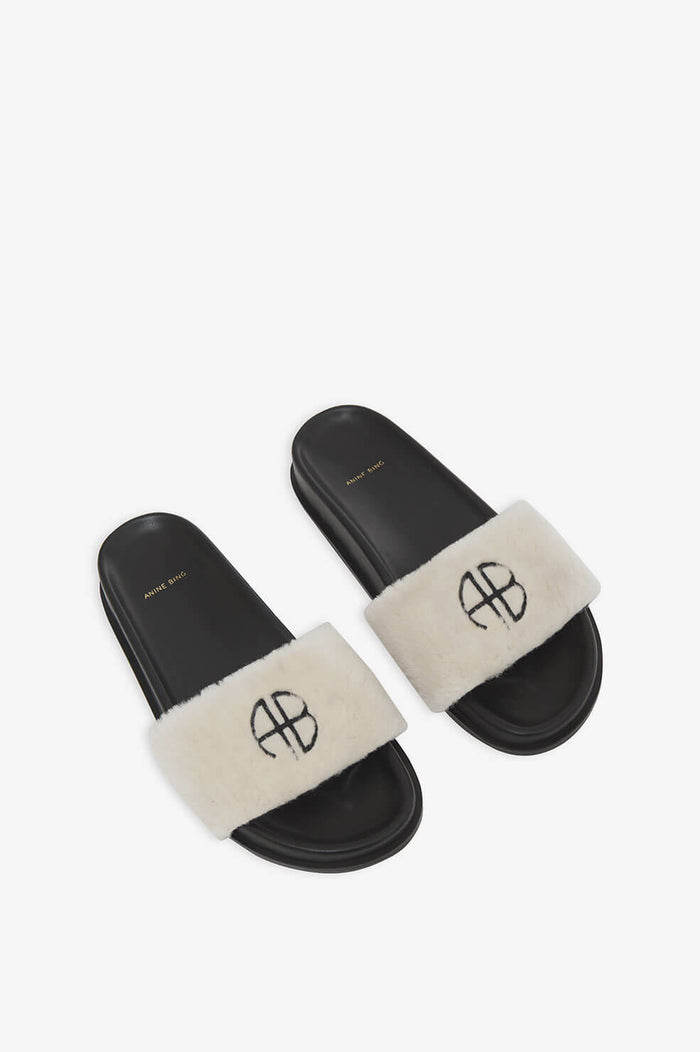 ANINE BING Britt Slides - Cream