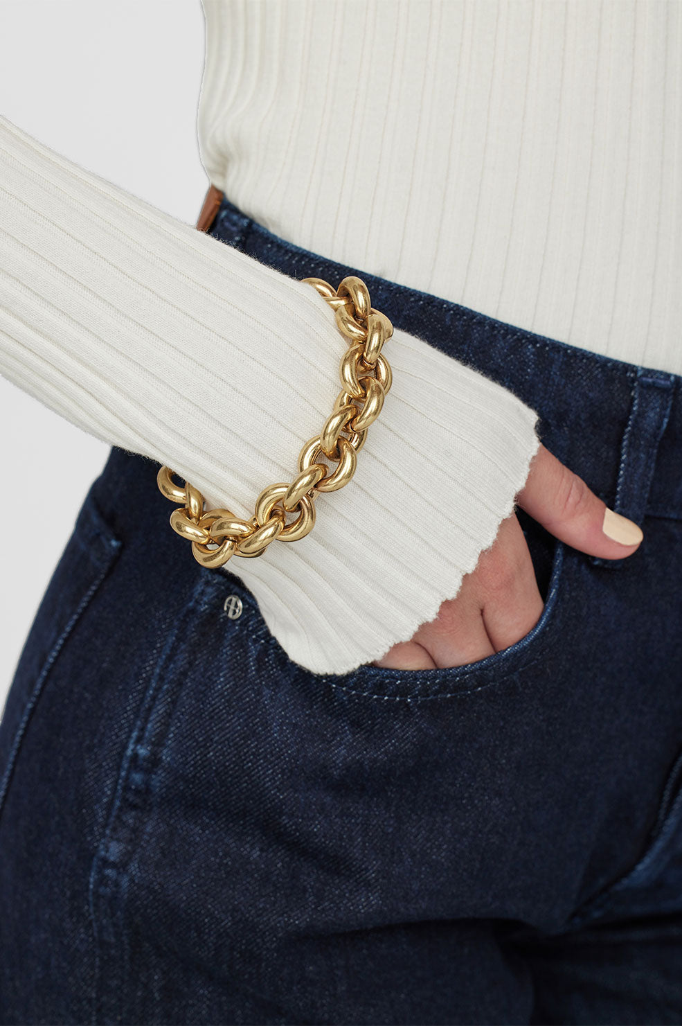 AB X MVB Rope Link Bracelet - Gold