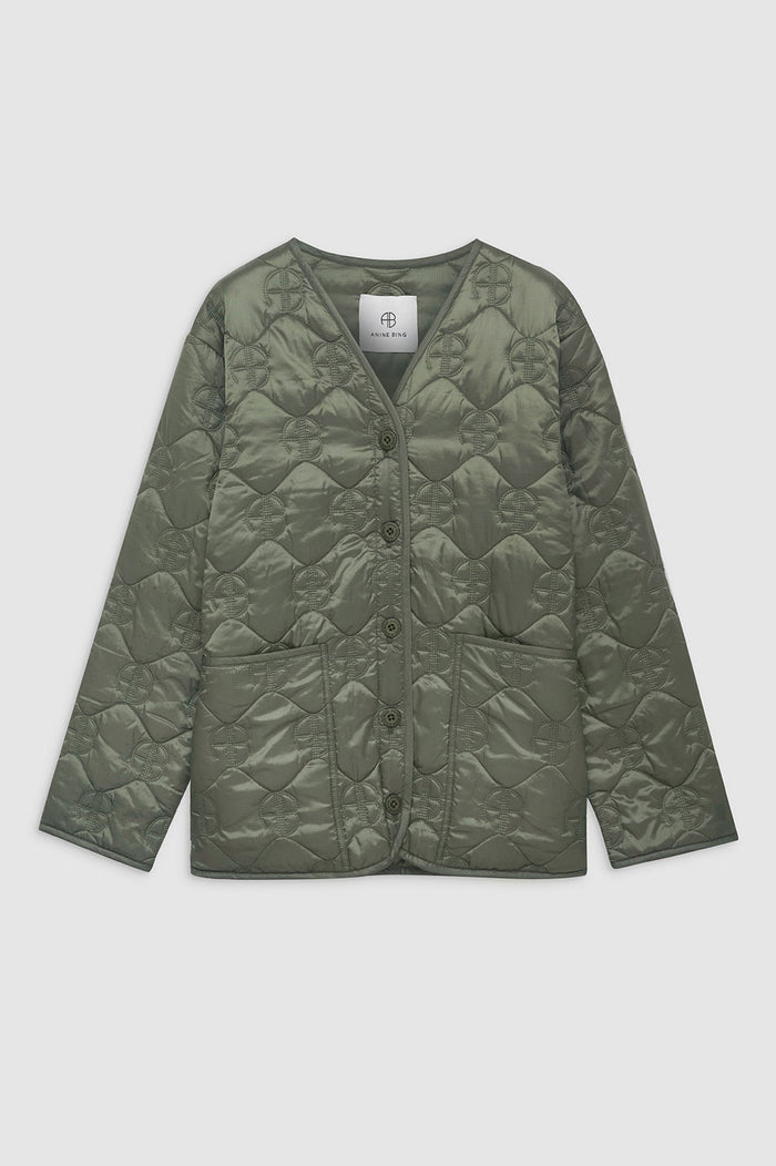 ANINE BING Andy Bomber Monogram - Olive