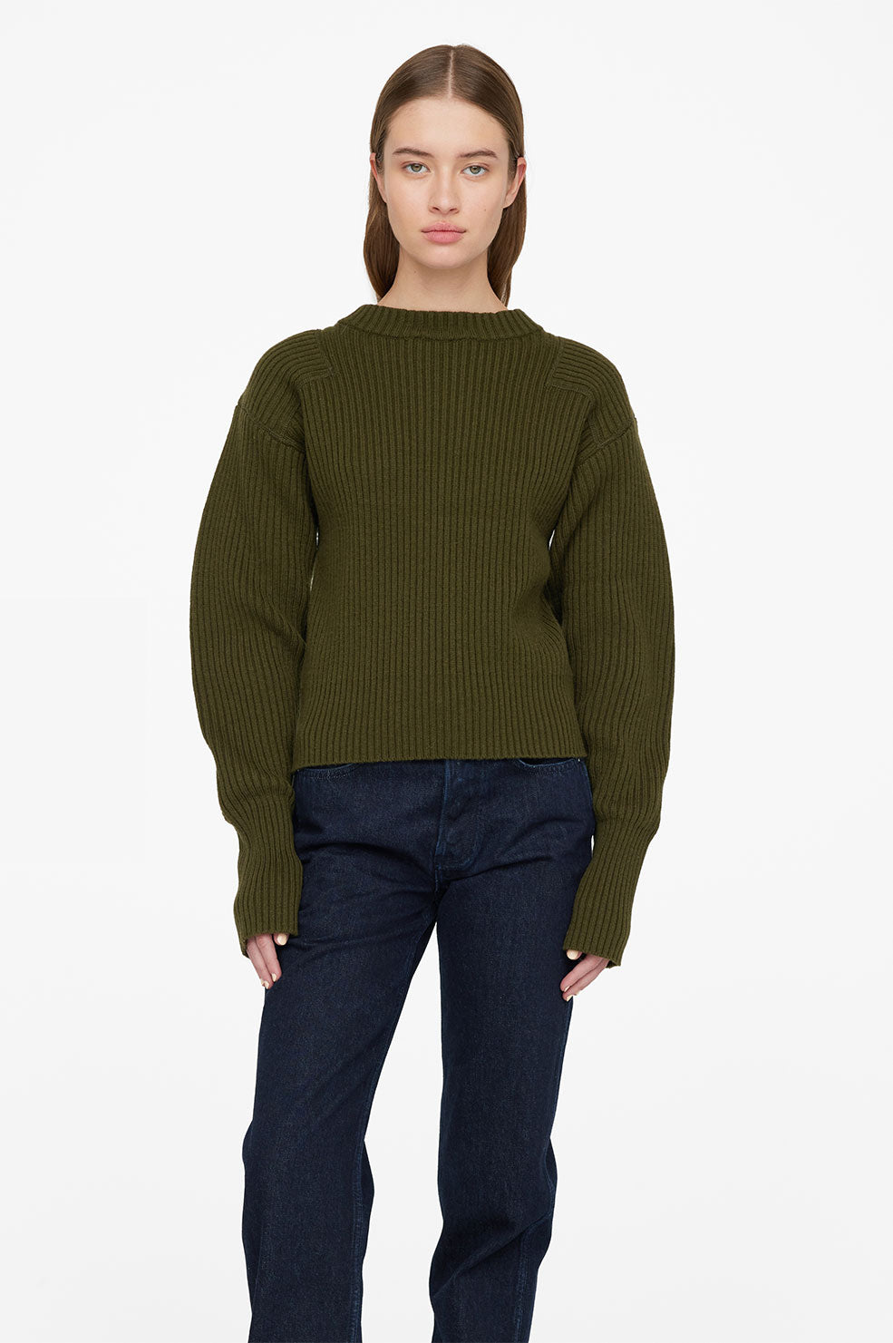 ANINE BING Aurora Sweater - Army Green