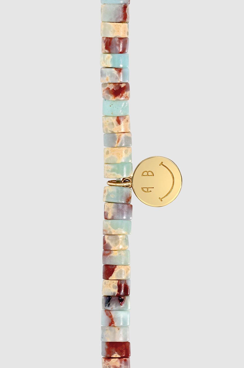 Bead Bracelet With Smile Charm - 14k Gold View 3