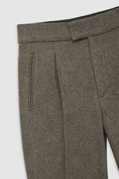 ANINE BING Brice Trouser - Black And Tan Herringbone