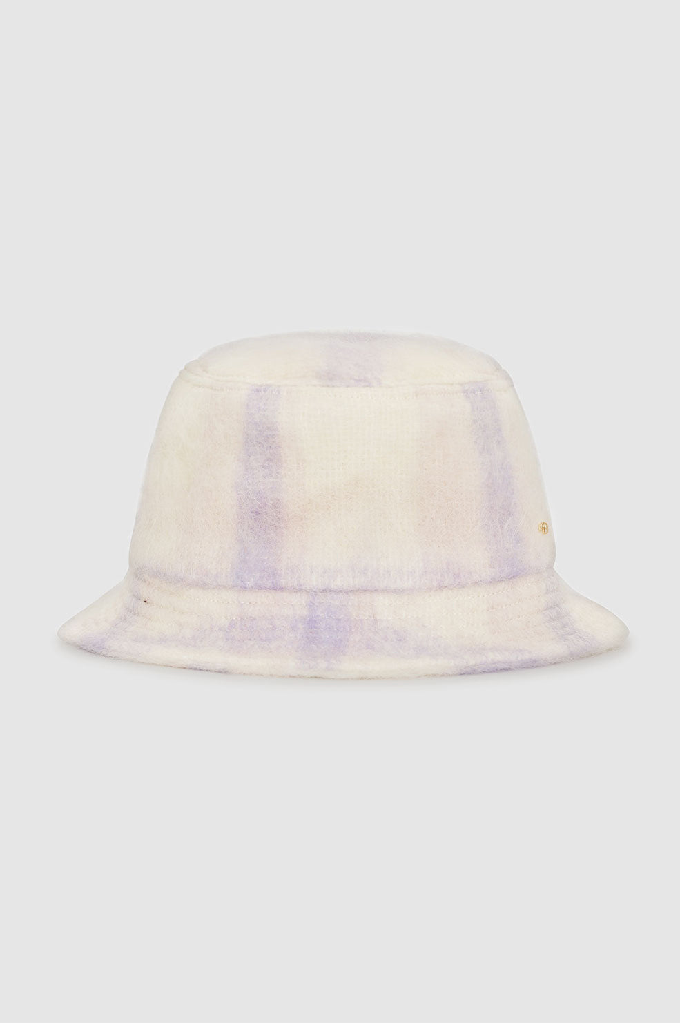 ANINE BING Cami Bucket Hat - Lavender And Cream Check