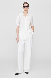 ANINE BING Carrie Pant - White - On Model Front