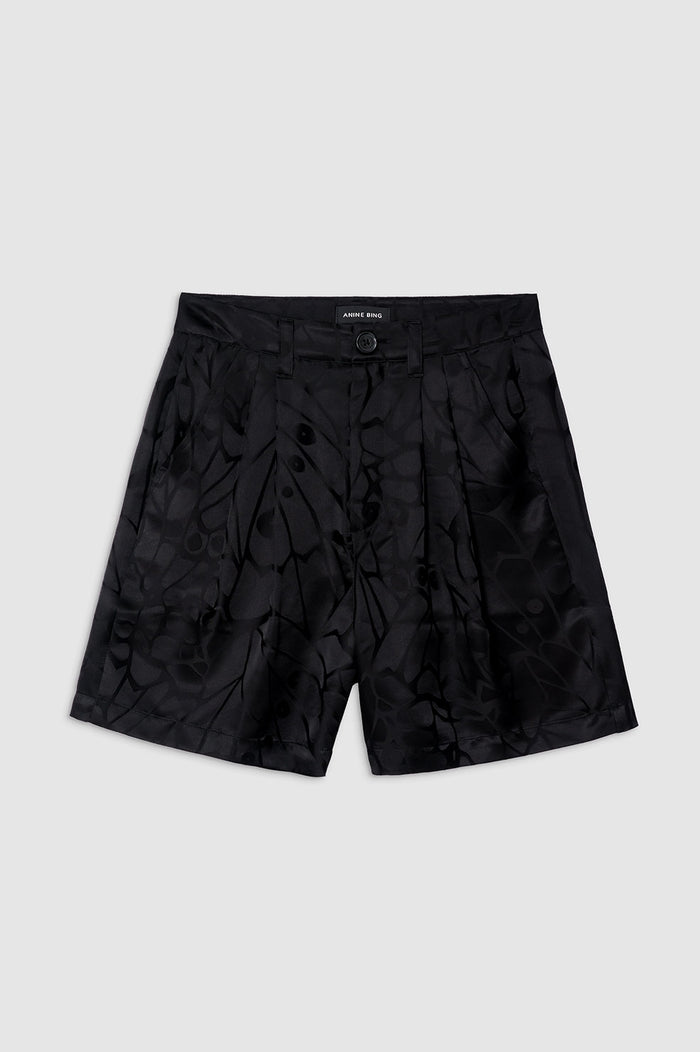 ANINE BING Carrie Short - Black Butterfly Jacquard