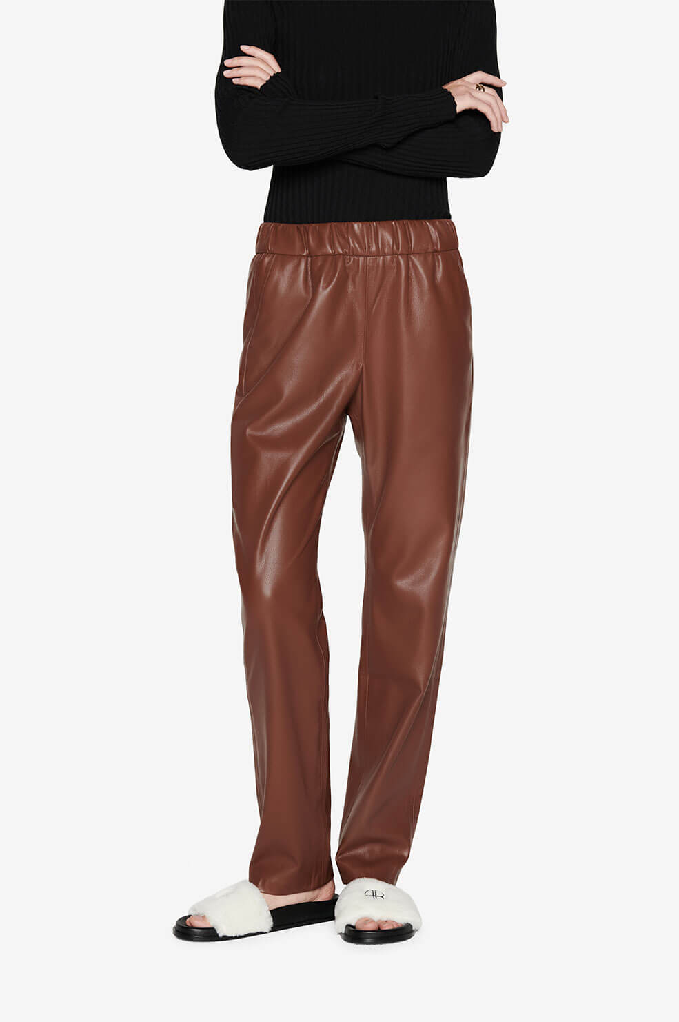 ANINE BING Colton Track Pant - Brown