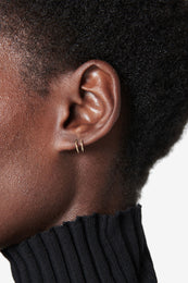 ANINE BING Delicate Spiral Hoop Earring - Gold