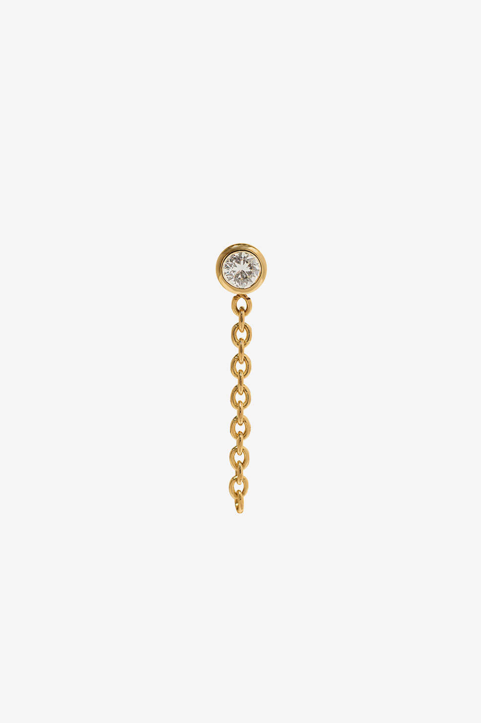 Diamond Chain Earring - Gold View 1