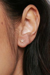 ANINE BING Diamond Star Stud - Gold