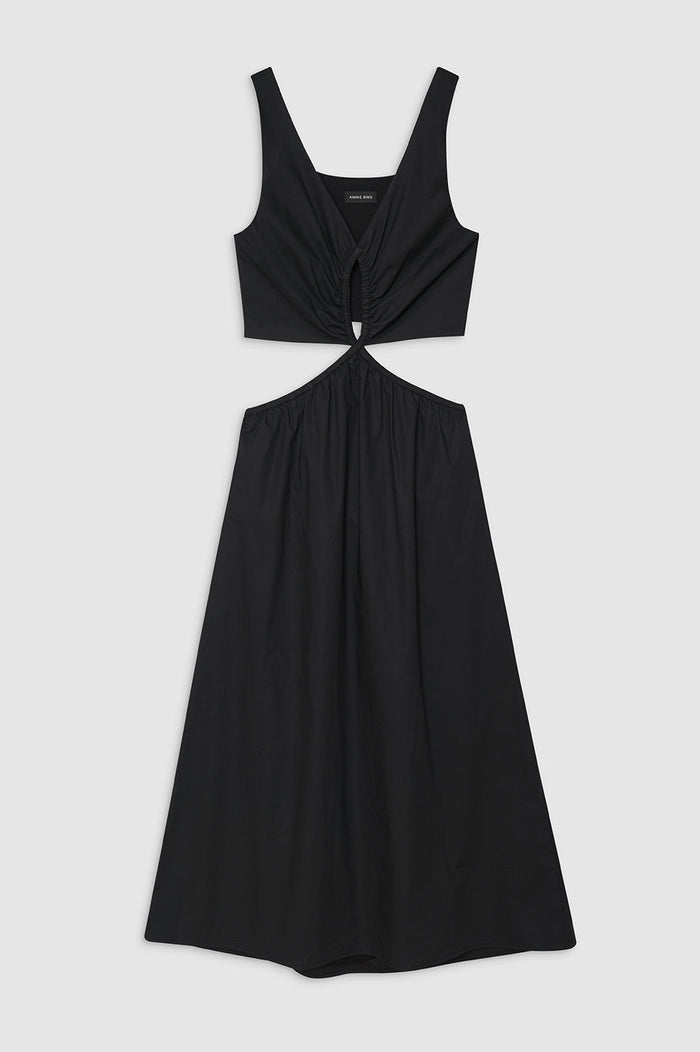 ANINE BING Dione Dress - Black - Front View
