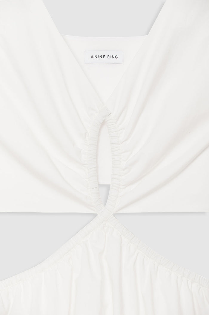 ANINE BING Dione Dress - White - Detail View