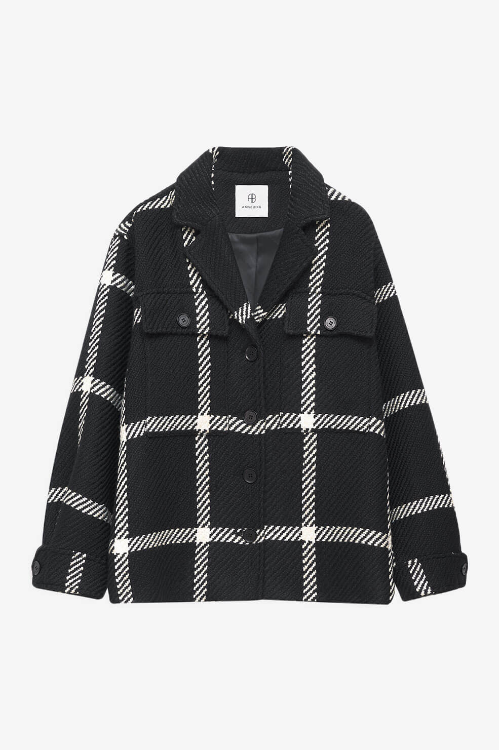 ANINE BING Flynn Jacket - Black Check