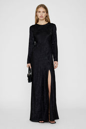 ANINE BING Freja Dress - Black Butterfly Jacquard