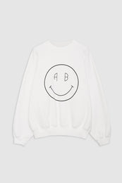 ANINE BING Jaci Sweatshirt Smiley - White