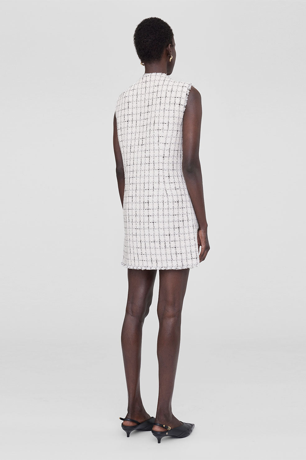 Janet Dress - White Plaid