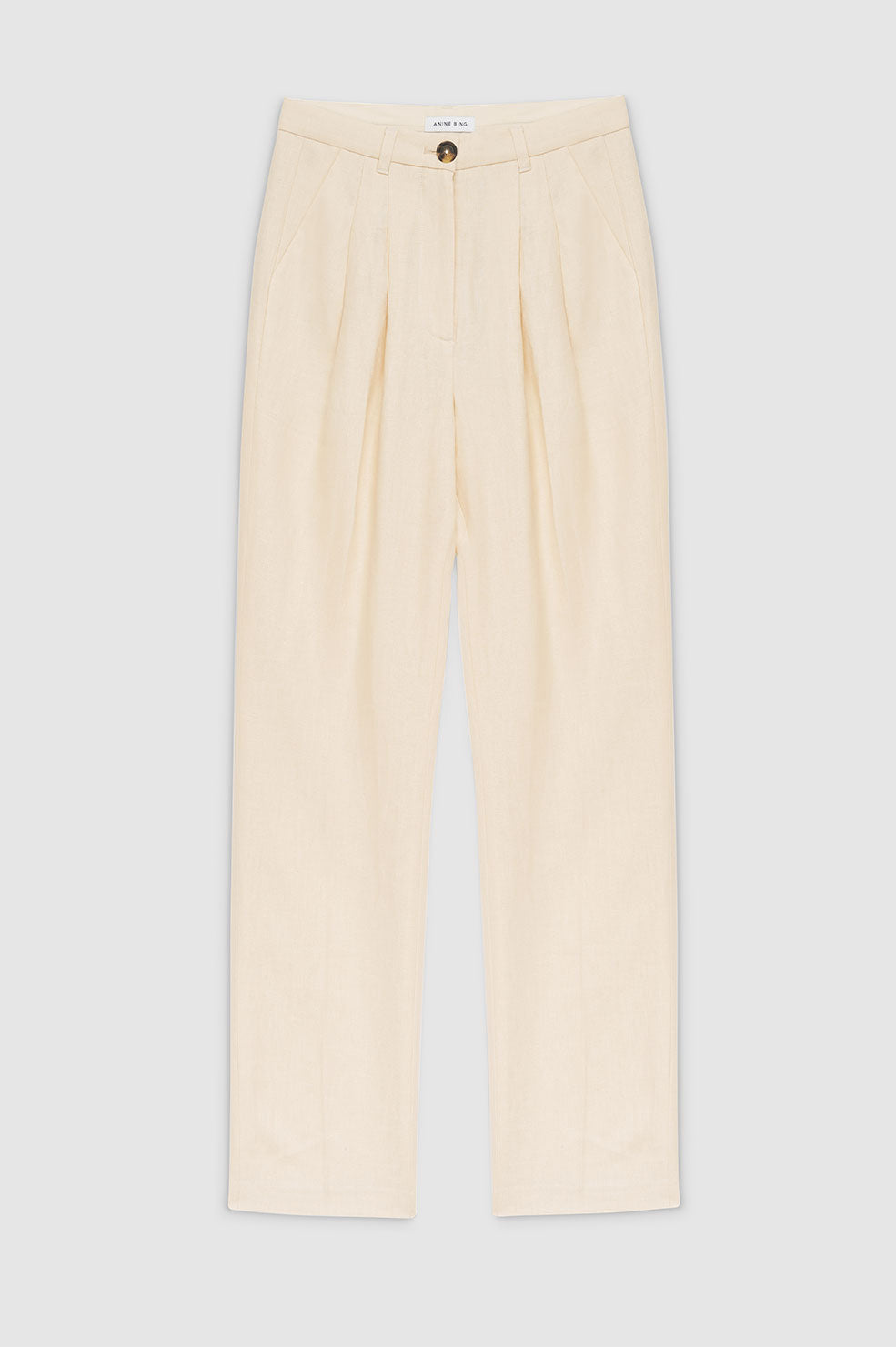 Jay Trouser - Light Yellow Linen View 3