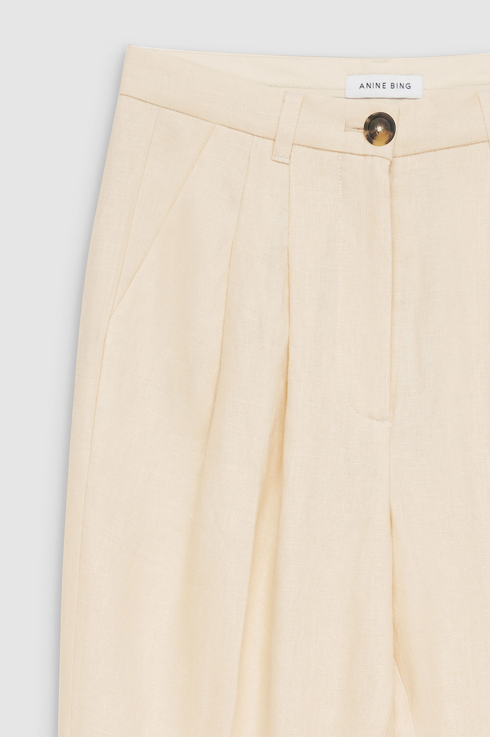 Jay Trouser - Light Yellow Linen View 4