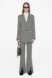 ANINE BING Jocelyn Trouser - Black And White Houndstooth