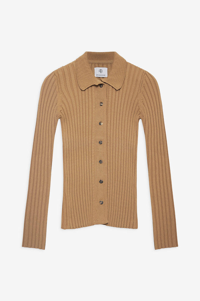 ANINE BING Joslyn Cardigan - Camel