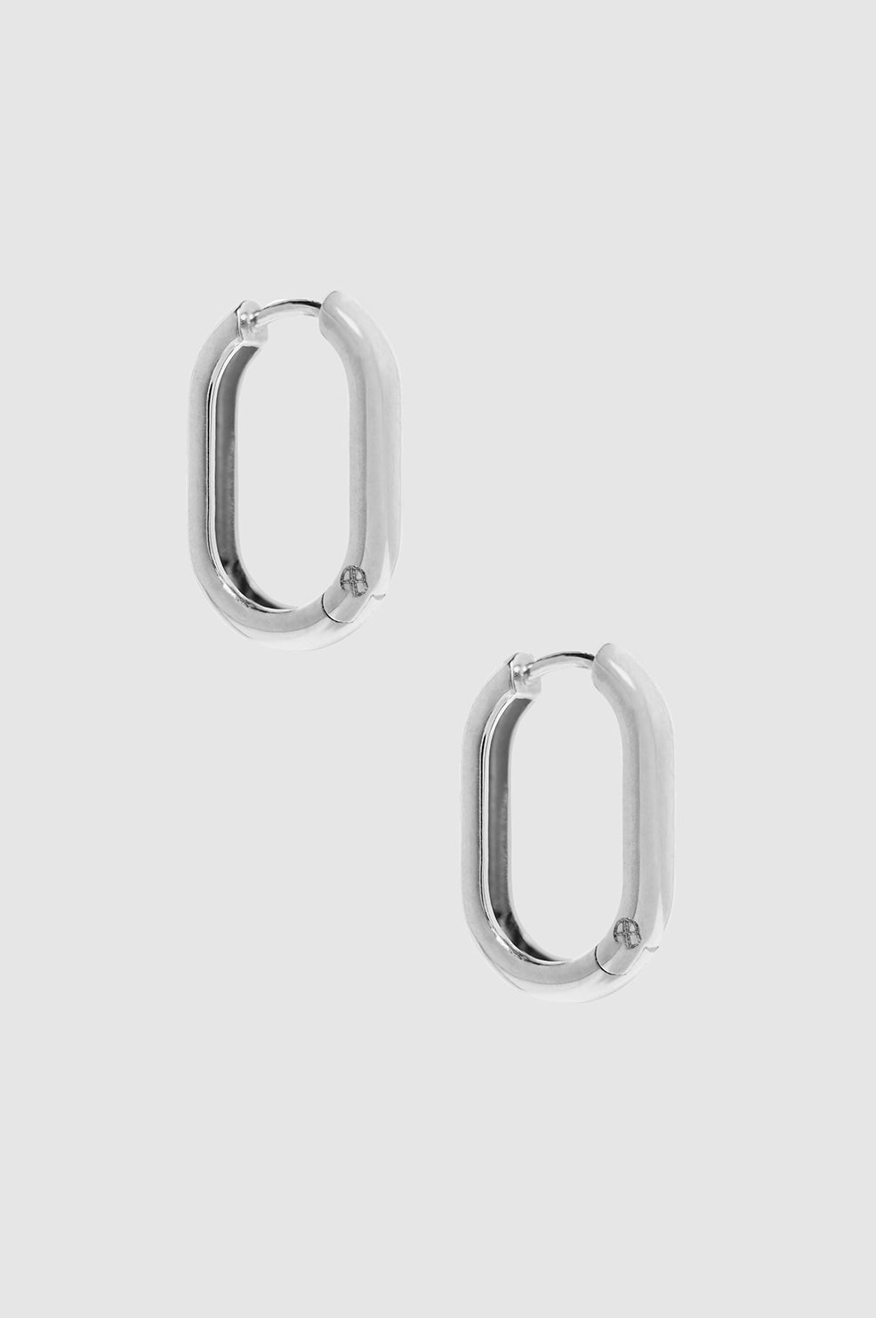 Link Hoop Earrings - Silver