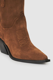 ANINE BING Mid Tania Boots - Toffee Suede