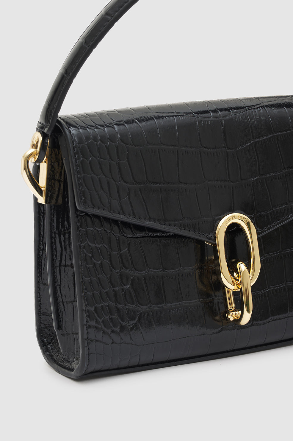 ANINE BING Mini Colette Bag - Black Embossed – ANINE BING EU