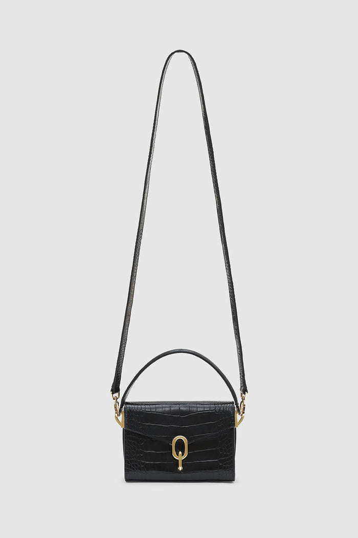ANINE BING Mini Colette Bag - Black Embossed