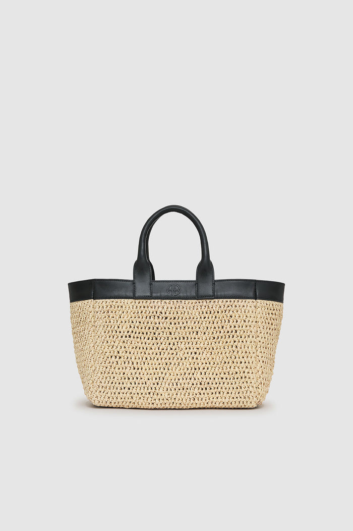 Bottega Veneta Point Weaved Basket Bag in Natural