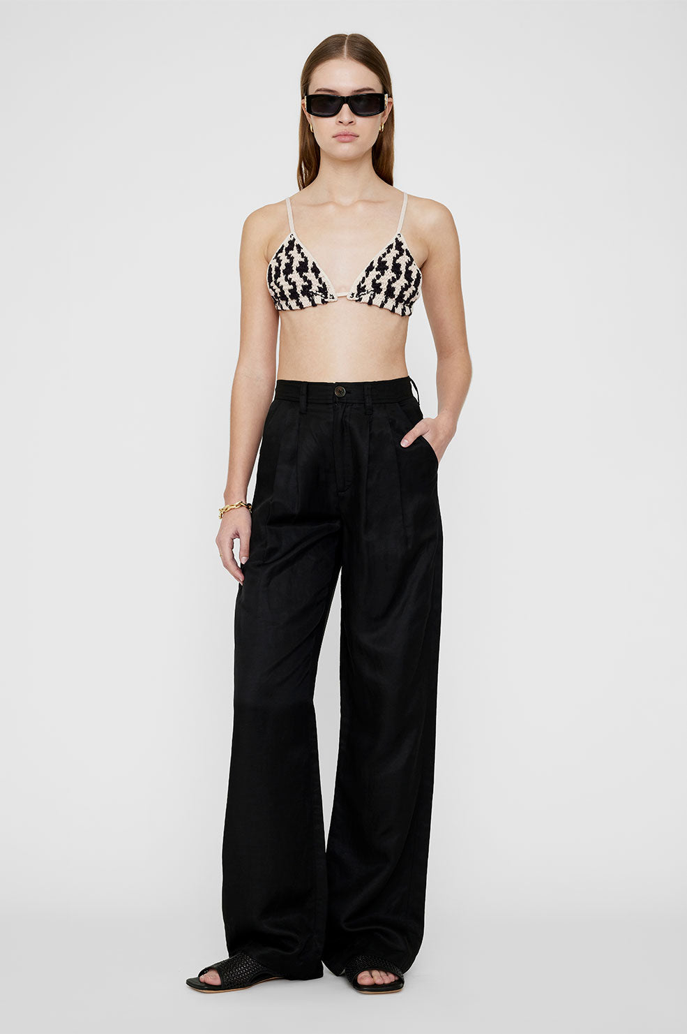 Omar Bra - Black And Cream Houndstooth