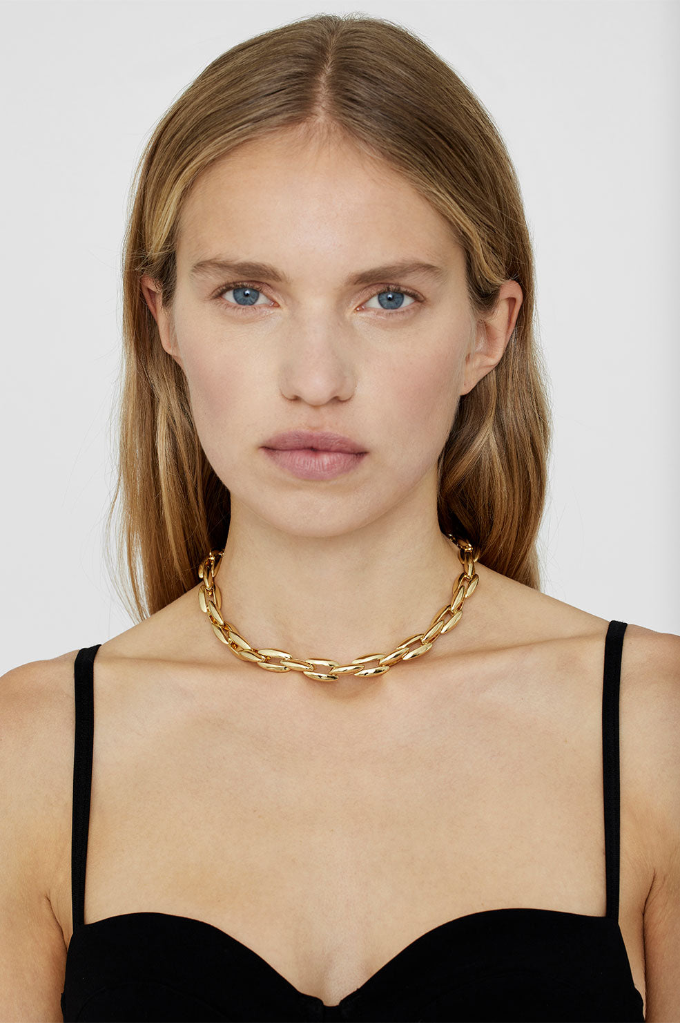 ANINE BING Oval Link Necklace - Gold