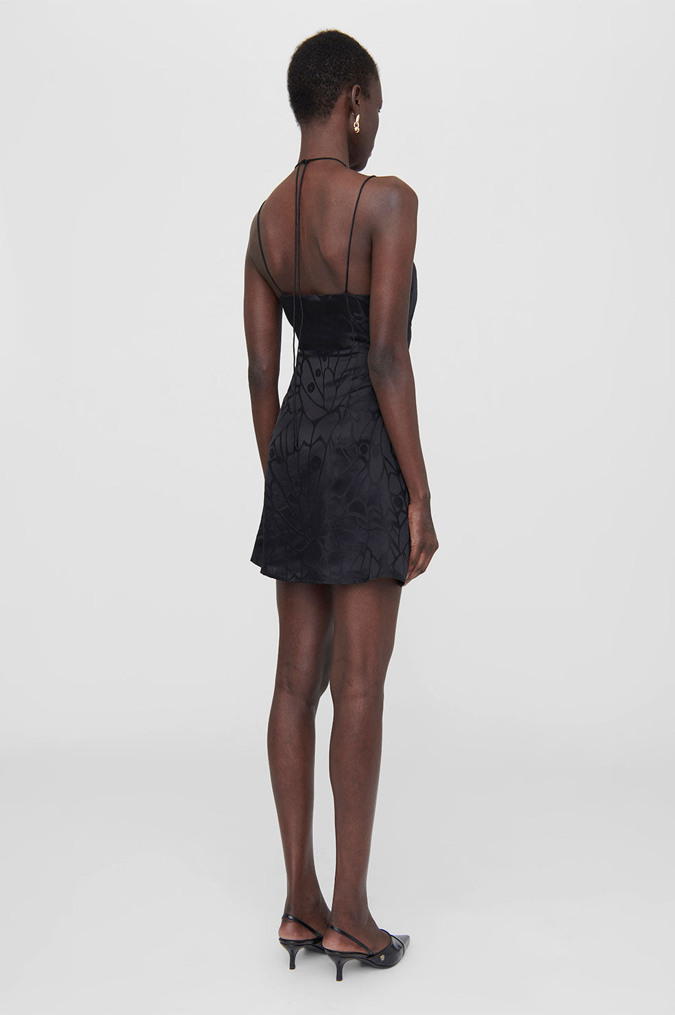 ANINE BING Papillon Dress - Black Butterfly Jacquard