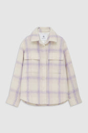 ANINE BING Phoebe Jacket- Lavender And Cream Check