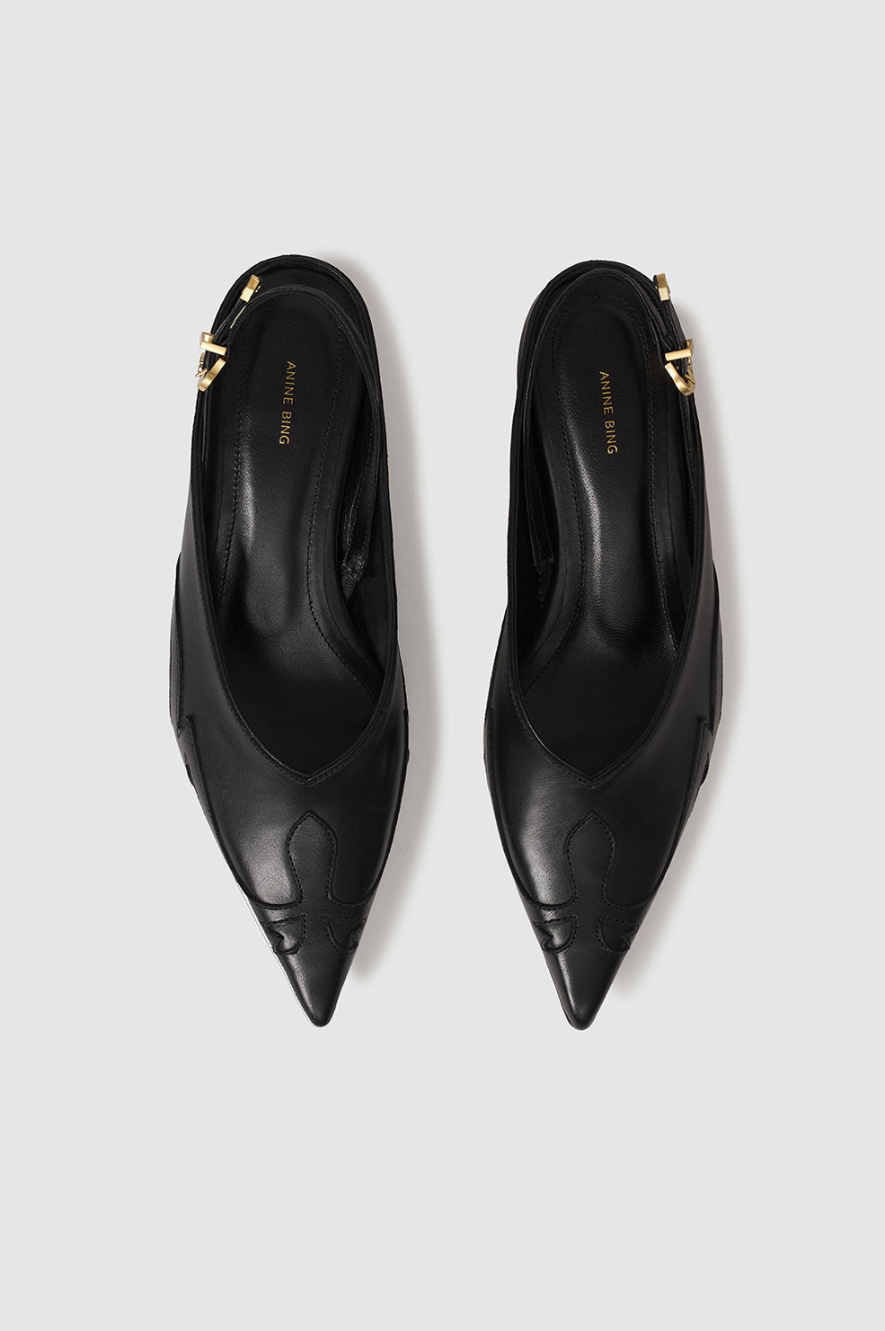 Rae Slingback Heels - Black View 4