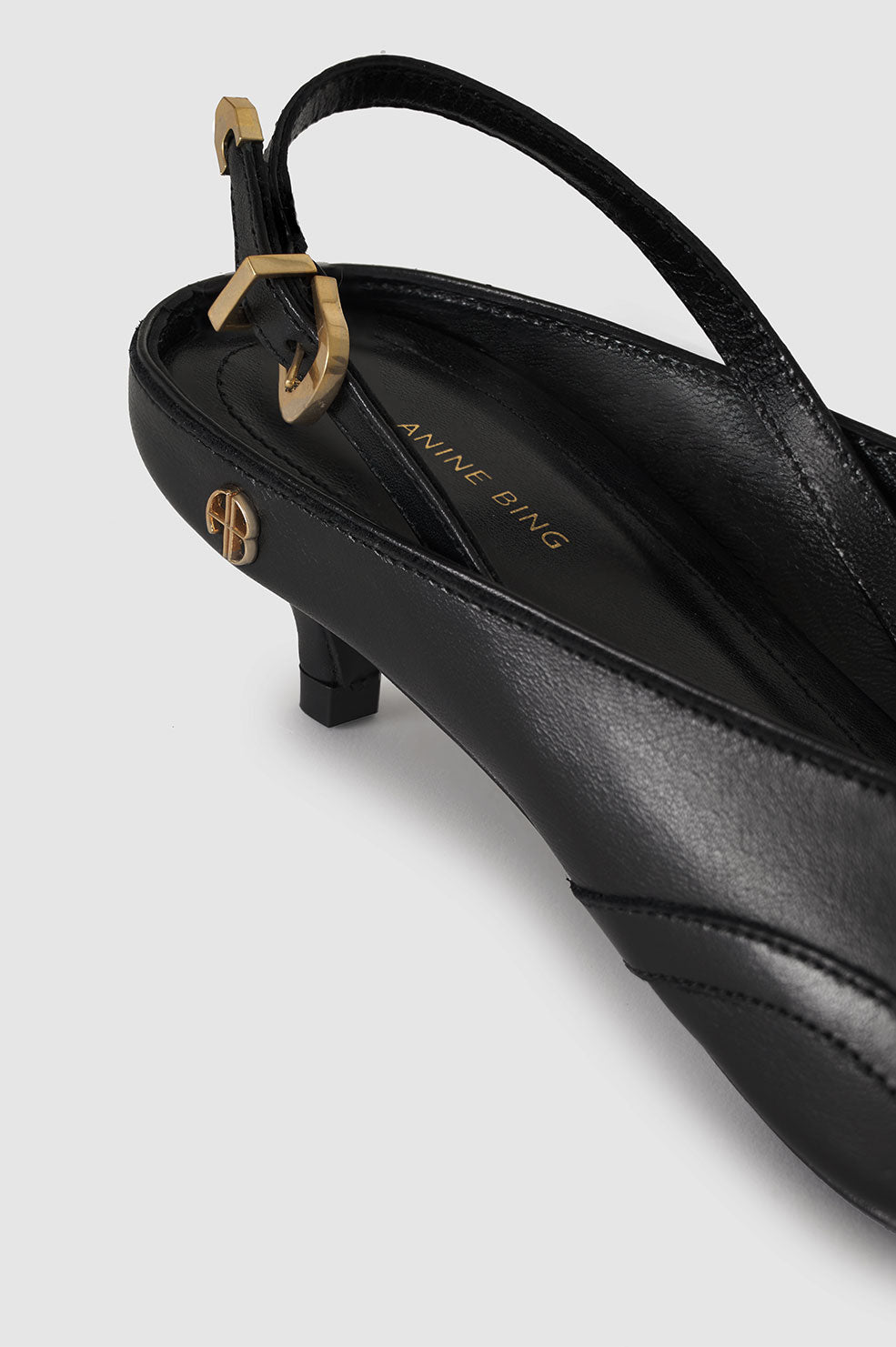 Rae Slingback Heels - Black View 5