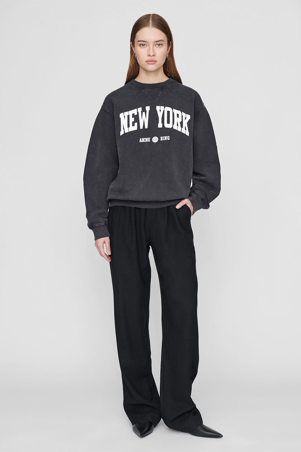 Ramona Sweatshirt University New York - Washed Black