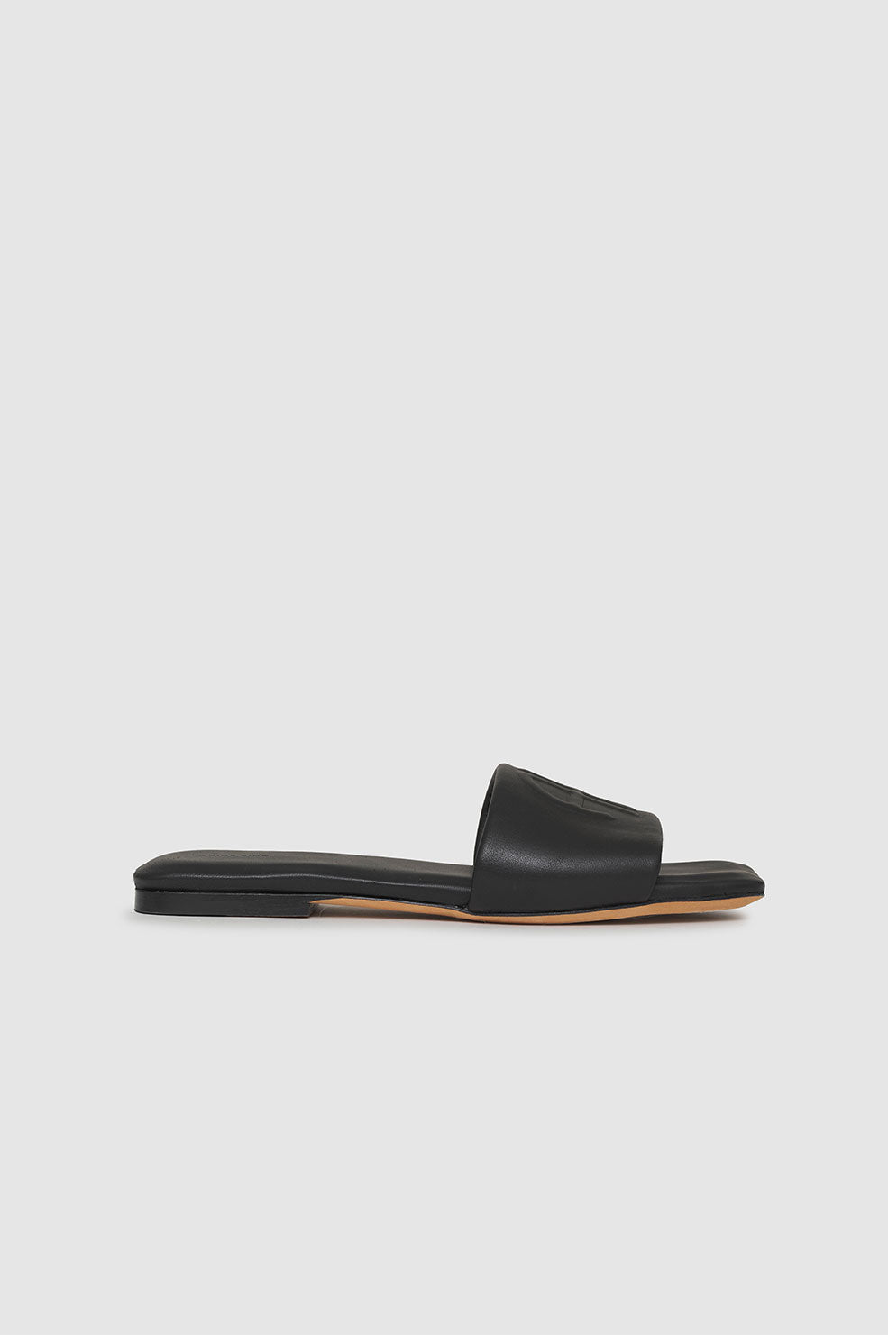 ANINE BING Ria Slides - Black Monogram