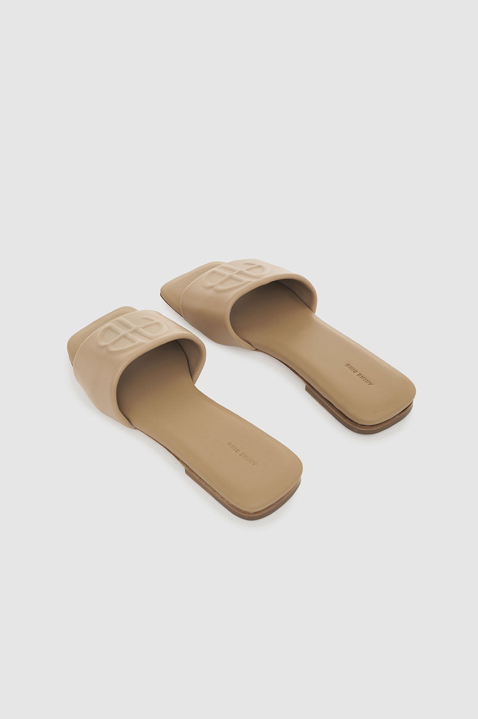 ANINE BING Ria Slides - Butterscotch Monogram