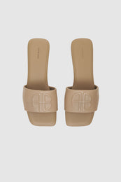 ANINE BING Ria Slides - Butterscotch Monogram