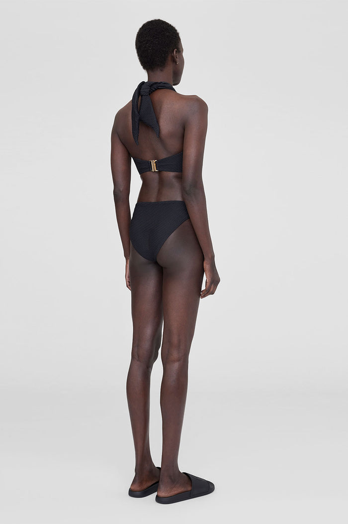 ANINE BING Rita Bikini Bottom - Black - On Model Back