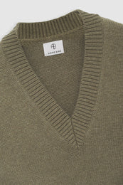 ANINE BING Rosie V Neck Sweater - Olive