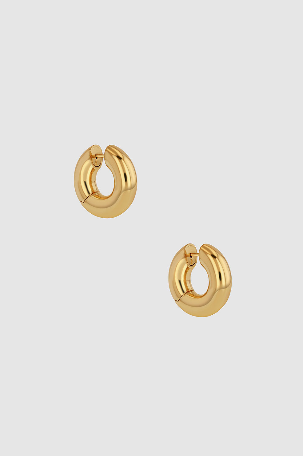 ANINE BING Small Bold Link Hoops - Gold