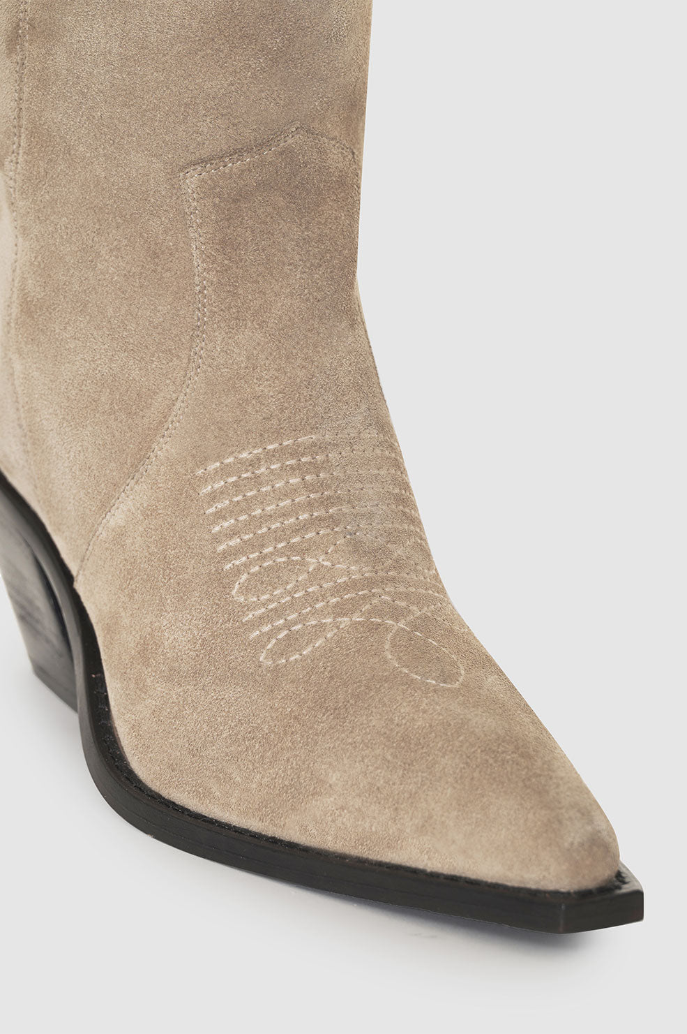 ANINE BING Tall Tania Boots - Ash Grey Suede