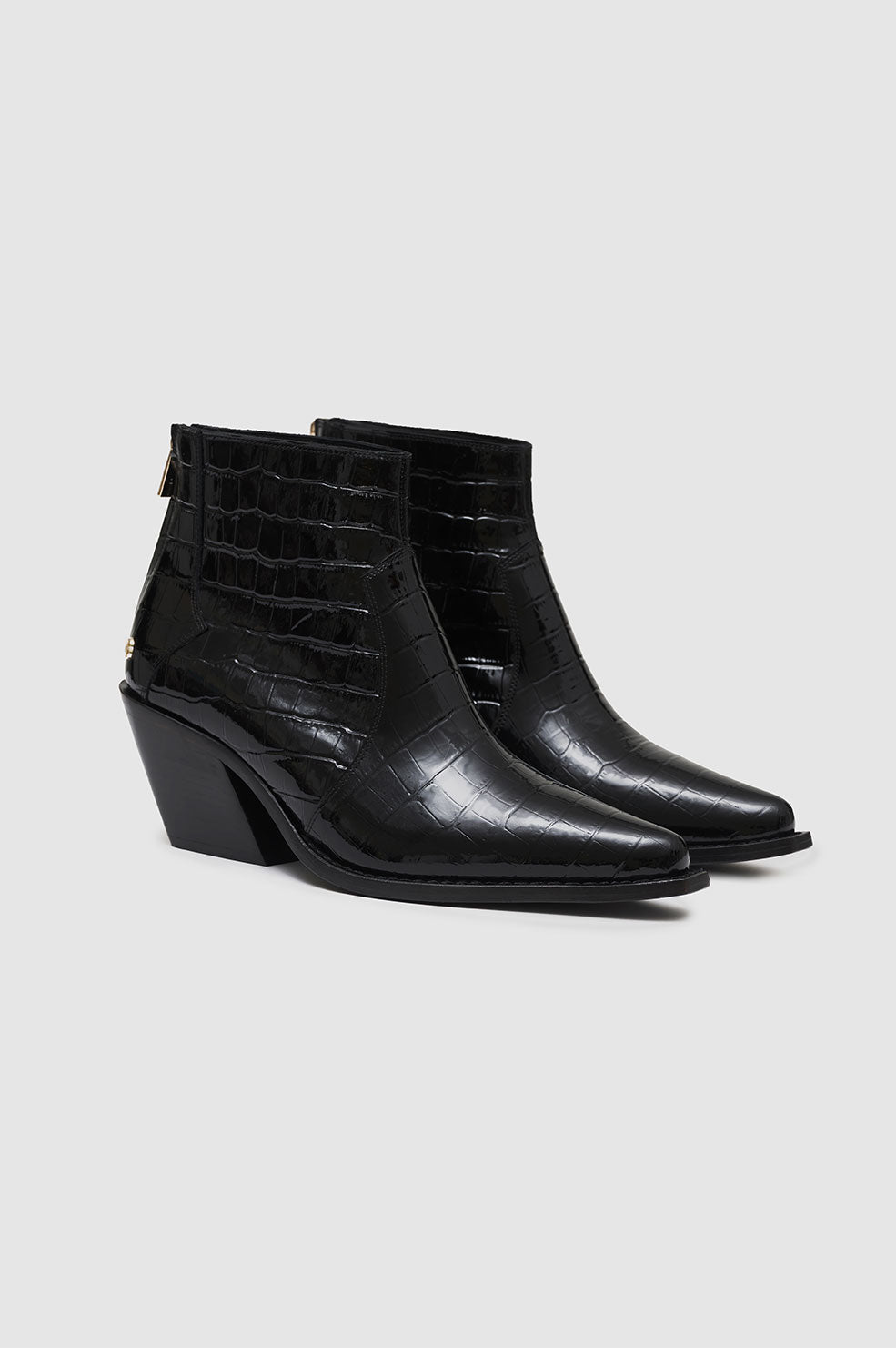 Tania Boots - Black Embossed