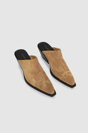 ANINE BING Tania Mules - Camel - Side Pair View